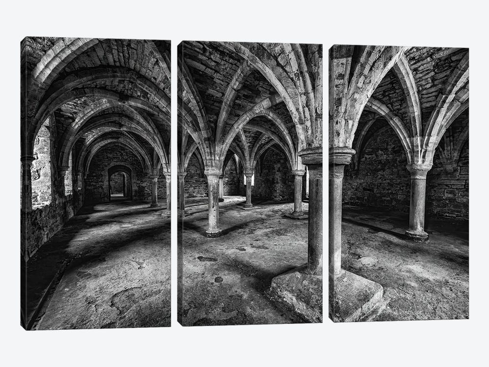 The Novices Common Room, Battle Abbey by Colin Kemp Photography 3-piece Canvas Wall Art