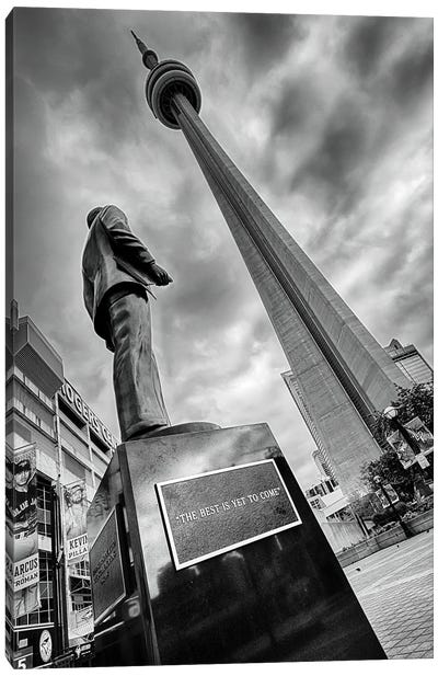Cn Tower, Rogers Stadium, The Best Is Yet To Come Canvas Art Print