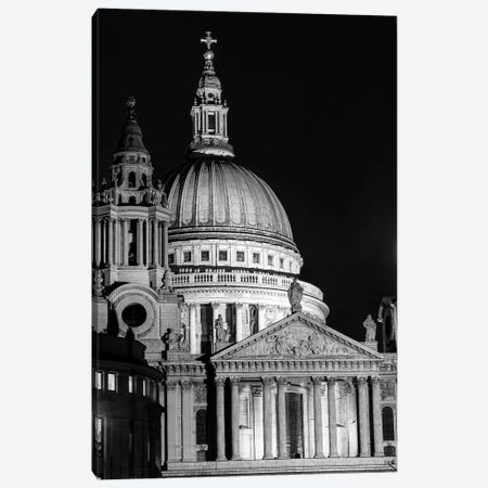 The Dome At Night, St Paul's Cathedral Canvas Print #CKP33} by Colin Kemp Photography Art Print