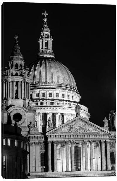 The Dome At Night, St Paul's Cathedral Canvas Art Print - Colin Kemp Photography