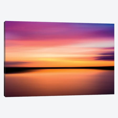 Colours Of Sunset, Fleet Head Creek, Essex Canvas Print #CKP44} by Colin Kemp Photography Canvas Art Print