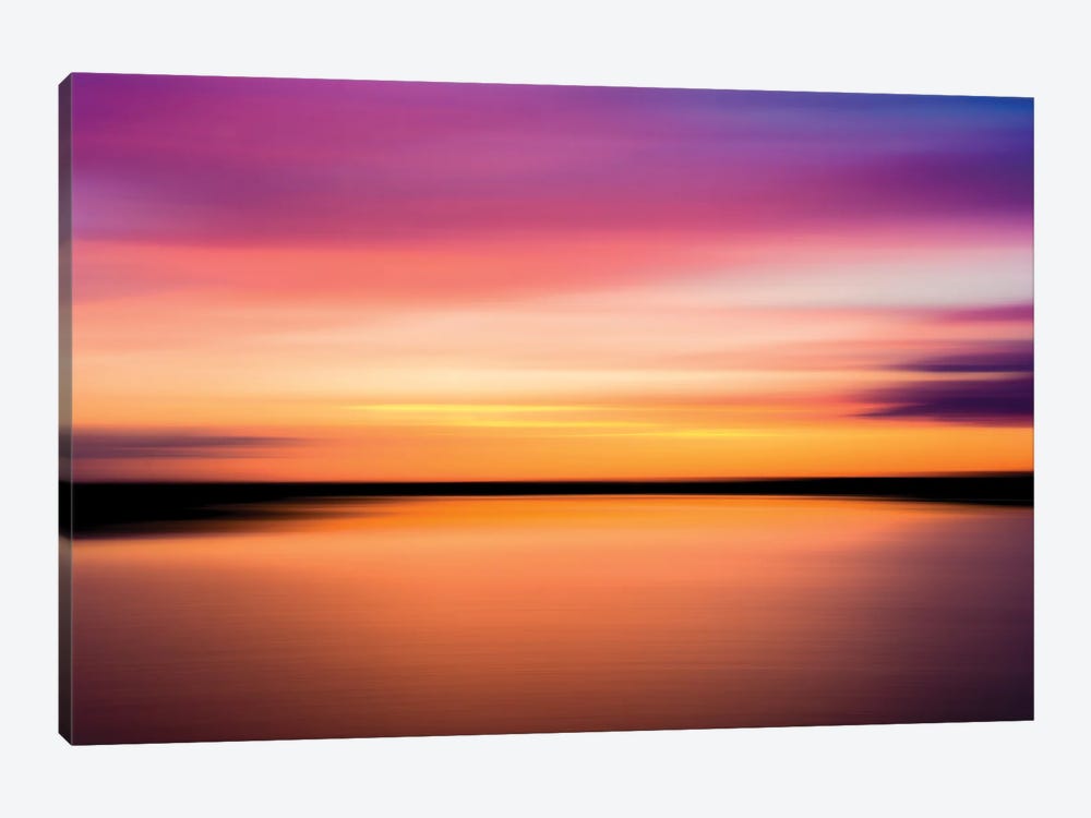 Colours Of Sunset, Fleet Head Creek, Essex by Colin Kemp Photography 1-piece Canvas Art Print