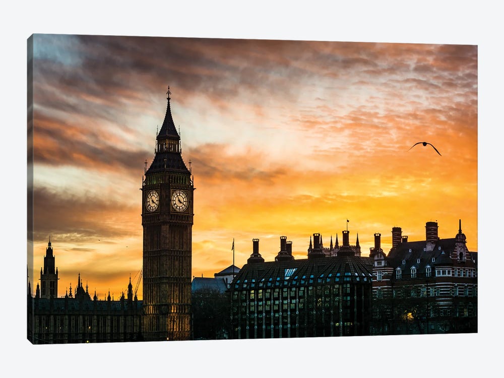 Elizabeth Tower - Big Ben, London by Colin Kemp Photography 1-piece Canvas Wall Art
