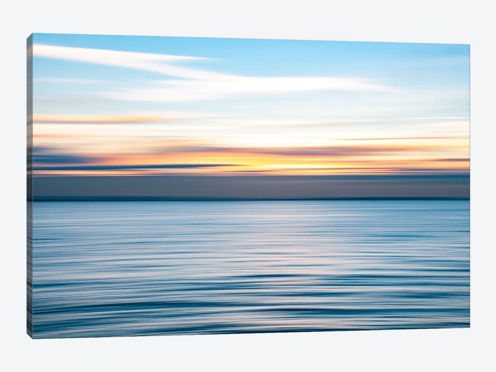 Ripples - Abstract Sunset, Southend 1-piece Canvas Wall Art