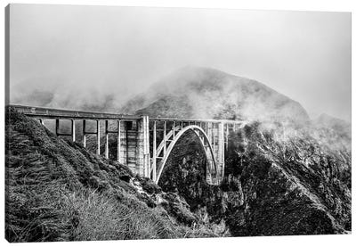 Bixby Bridge, Cloud-Clad Big Sur Canvas Art Print - Train Art