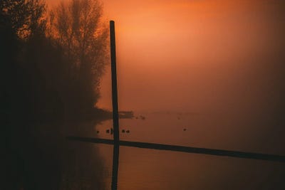 Orange Colored Sky by Cat Kerrigan framed wall art