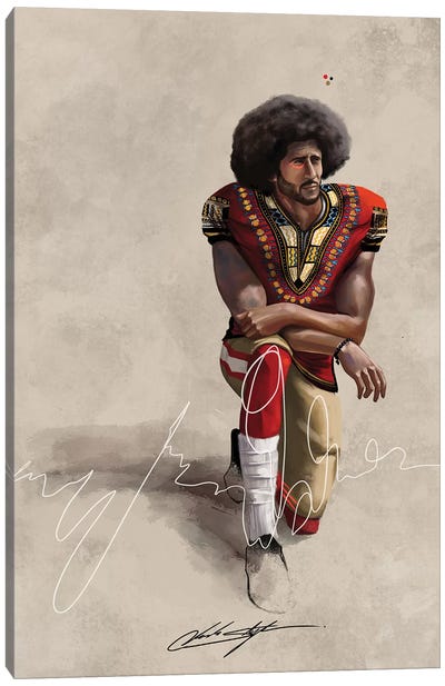 BHM Kaepernick Canvas Art Print - Black Lives Matter Art