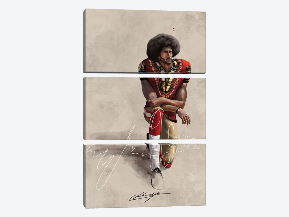BHM Kaepernick by Chuck Styles 3-piece Canvas Art