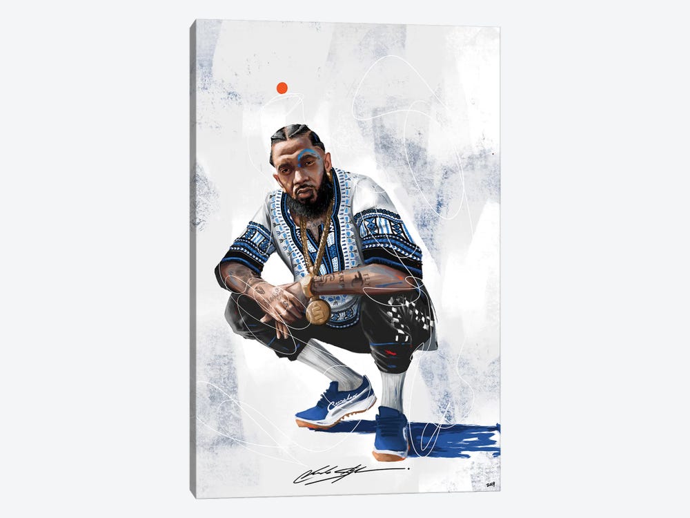 Nipsey The Marathon Continues by Chuck Styles 1-piece Canvas Print