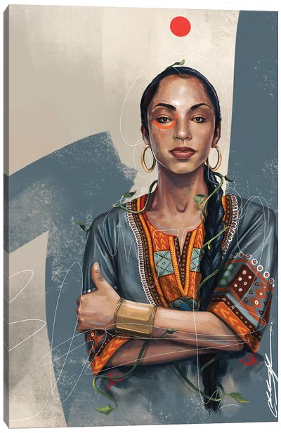 Sade No Ordinary Canvas Art Print - Female Portrait Art