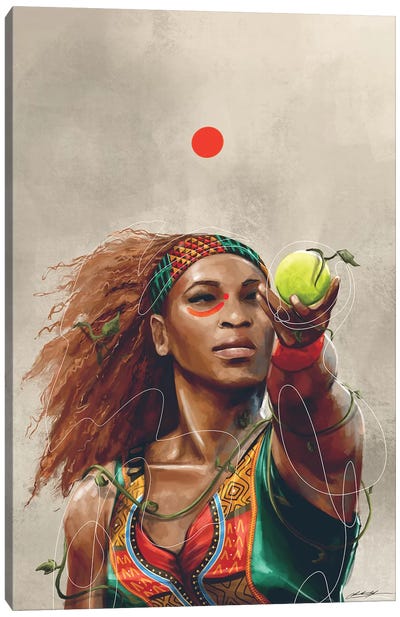 Serena Canvas Art Print - Tennis Art