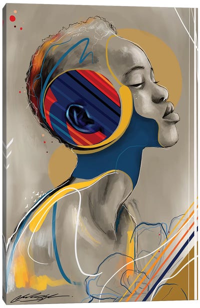Sonic Canvas Art Print - Afrofuturism