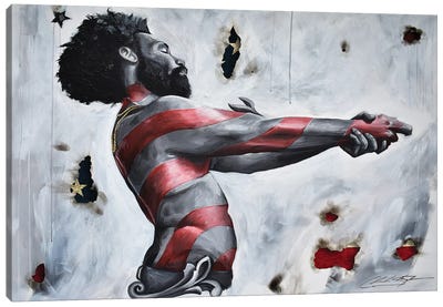 This Is America Flag Canvas Art Print - Rap & Hip-Hop Art