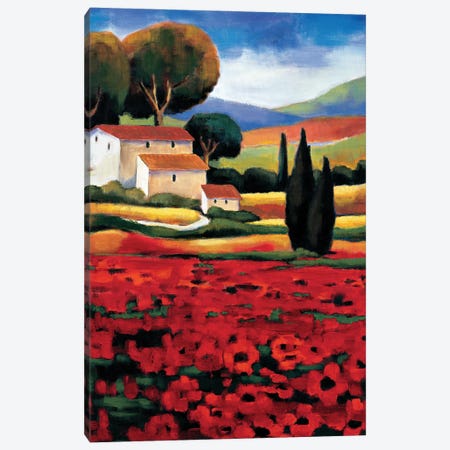Poppy Field II Canvas Print #CLA4} by Janine Clarke Canvas Art Print
