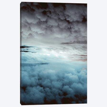 Glacier Painted Clouds Canvas Print #CLB13} by Caleb Troy Canvas Artwork