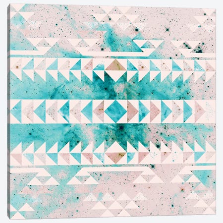 Teal Gold Tribal Canvas Print #CLB38} by Caleb Troy Canvas Wall Art