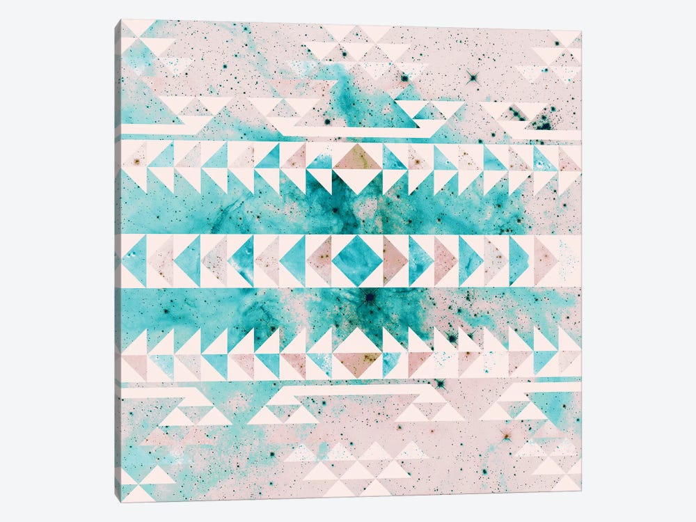 Teal Gold Tribal by Caleb Troy 1-piece Canvas Wall Art