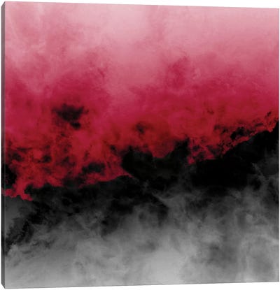 Zero Visibility Crimson Canvas Art Print