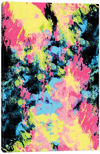 Blacklight Neon Swirl Canvas Art Print - Caleb Troy
