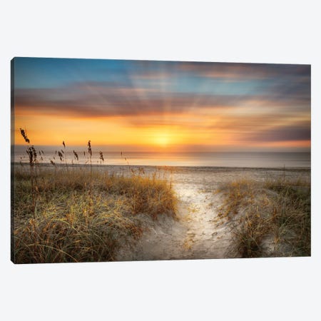 Sandy Walk At The Dunes Canvas Print #CLG7} by Celebrate Life Gallery Canvas Print