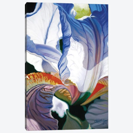 Blue Iris Canvas Print #CLH12} by Chloe Hedden Canvas Wall Art