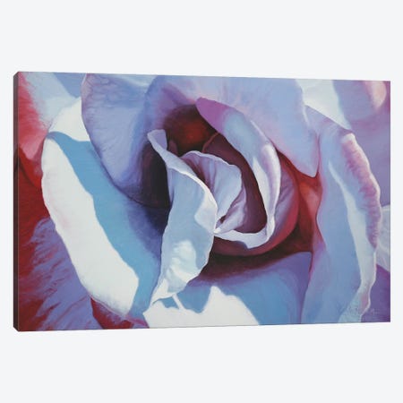 Blue Rose Canvas Print #CLH13} by Chloe Hedden Canvas Wall Art