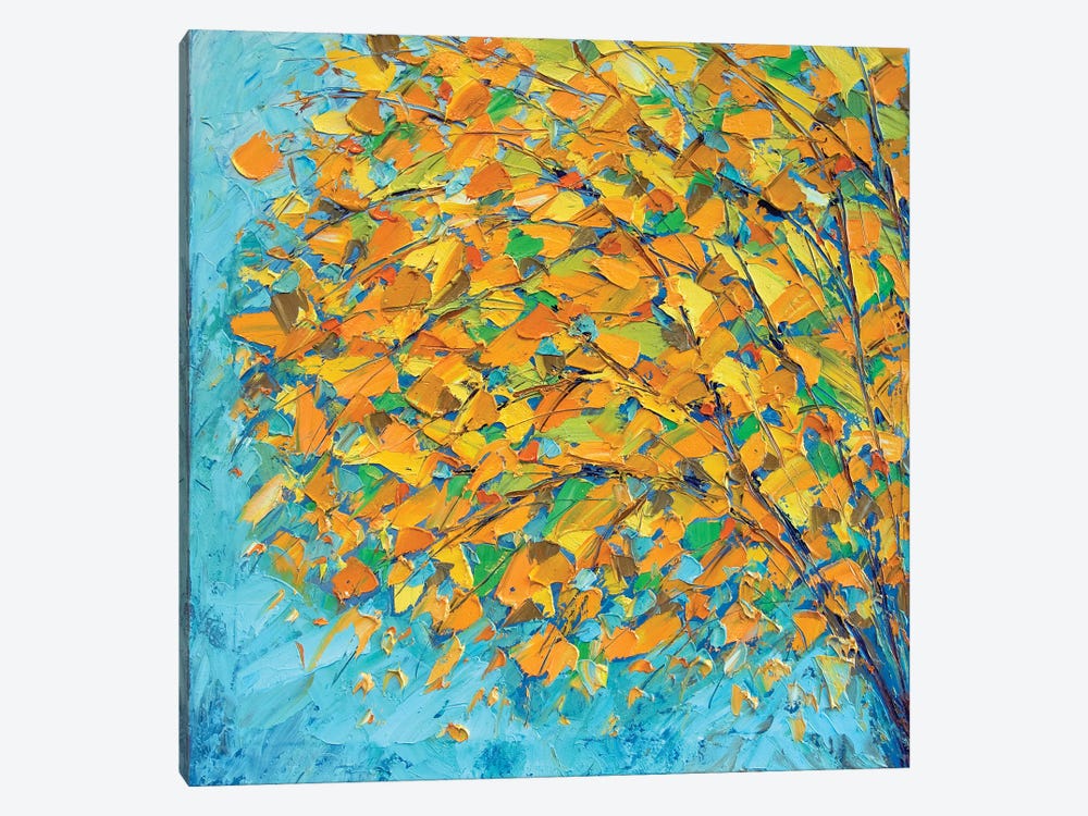 Autumn On Teal by Ann Marie Coolick 1-piece Canvas Wall Art