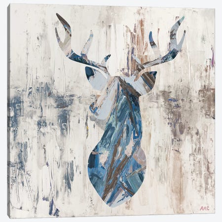 Blue Rhizome Deer Bust Canvas Print #CLK12} by Ann Marie Coolick Canvas Art Print
