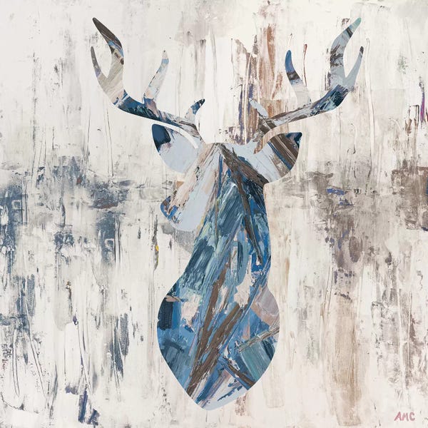 Deer: Blue Rhizome Deer Bust by Ann Marie Coolick