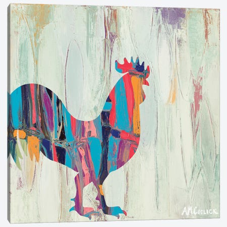 Bright Rhizome Rooster Canvas Print #CLK13} by Ann Marie Coolick Canvas Art Print