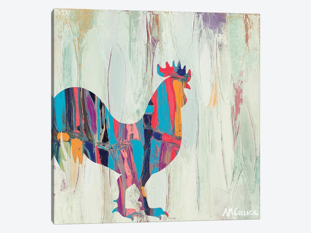 Bright Rhizome Rooster by Ann Marie Coolick 1-piece Art Print