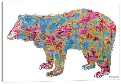 Colorful Bear Canvas Art Print