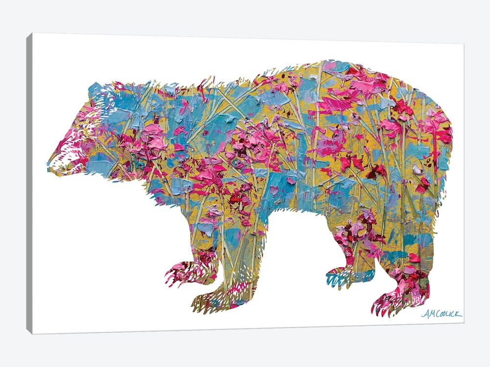 Colorful Bear by Ann Marie Coolick 1-piece Canvas Wall Art