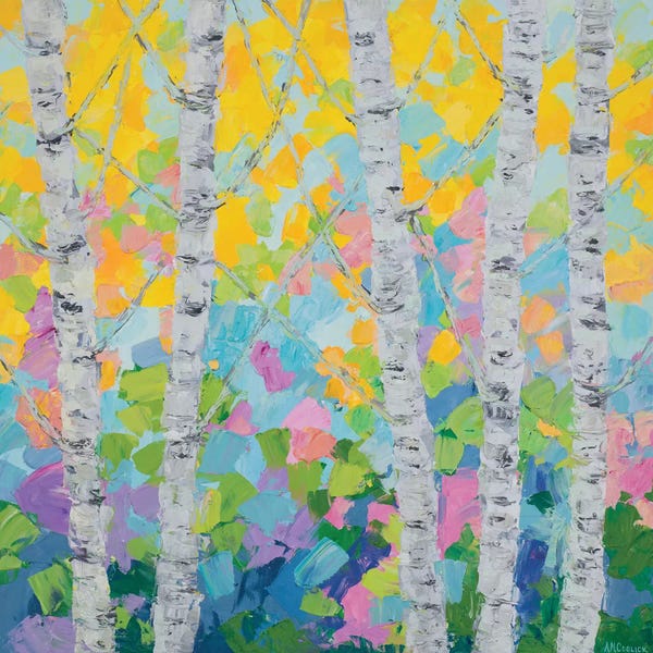 Ann Marie Coolick: Dancing Birch Tree II by Ann Marie Coolick