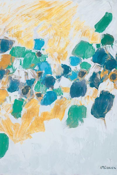 Gold & Teal Internodes by Ann Marie Coolick framed wall art