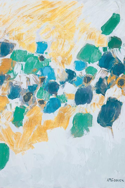 Gold & Teal Internodes by Ann Marie Coolick canvas print