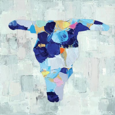 Mosaic Bull Skull by Ann Marie Coolick canvas print