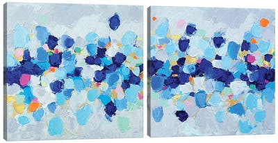 Amoebic Party Diptych Canvas Art Print