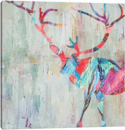 Rhizome Deer Canvas Art Print - Deer Art