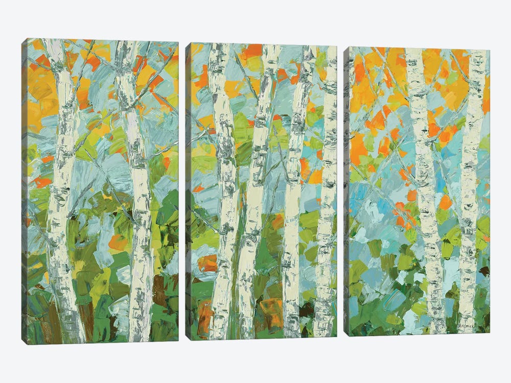 Autumn Dancing Birch Tree by Ann Marie Coolick 3-piece Canvas Wall Art