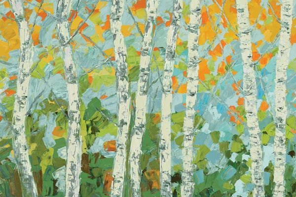 Ann Marie Coolick: Autumn Dancing Birch Tree by Ann Marie Coolick