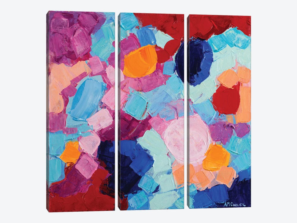 Flower Amoebic Party I by Ann Marie Coolick 3-piece Canvas Artwork