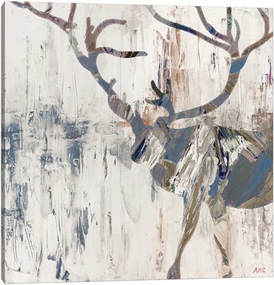 Neutral Rhizome Deer Canvas Art Print - Wildlife Art