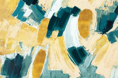 Gold and Teal Afterglow by Ann Marie Coolick canvas print