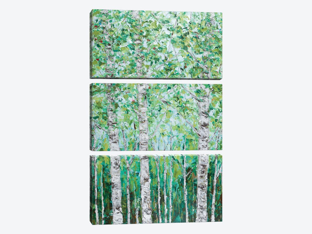 Green Birchwood I by Ann Marie Coolick 3-piece Art Print