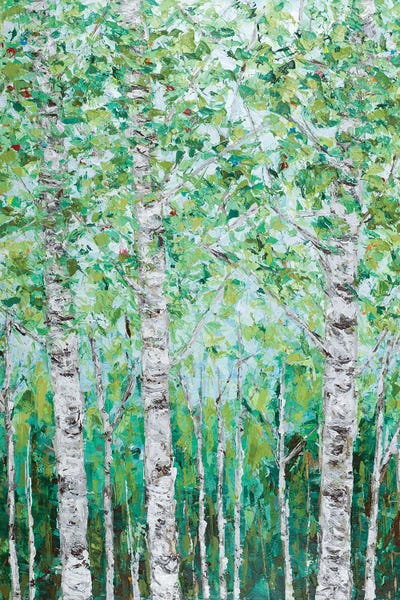 Birch Trees: Green Birchwood I by Ann Marie Coolick