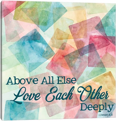 Love Each Other Deeply Canvas Art Print