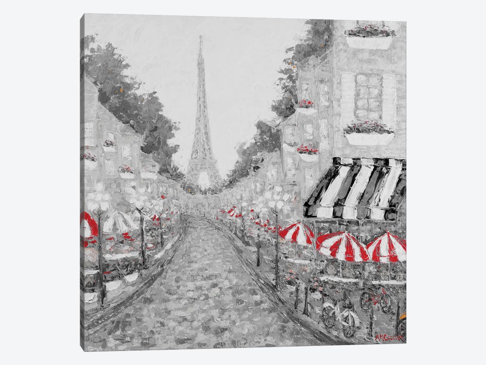 Splash of Red in Paris I by Ann Marie Coolick 1-piece Canvas Wall Art