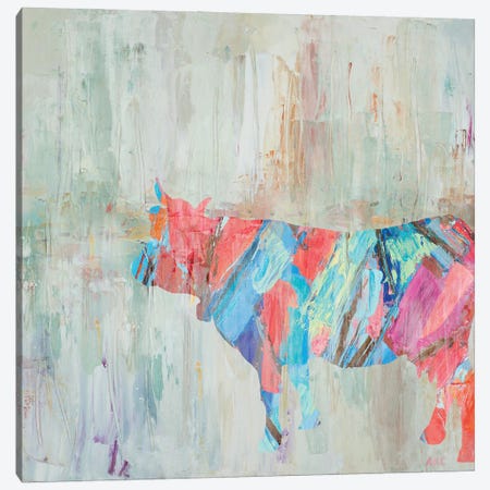 Muted Rhizome Cow Canvas Print #CLK75} by Ann Marie Coolick Canvas Art