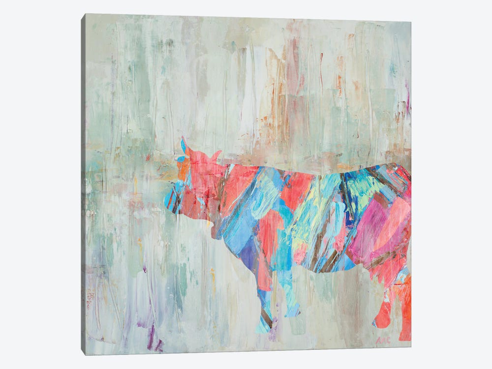 Muted Rhizome Cow by Ann Marie Coolick 1-piece Canvas Print